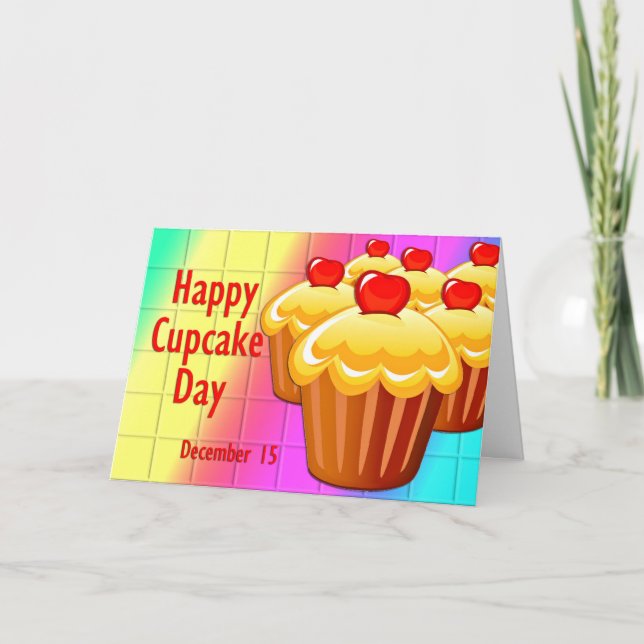 Happy Cupcake Day 15. Dezember Karte (Vorderseite)