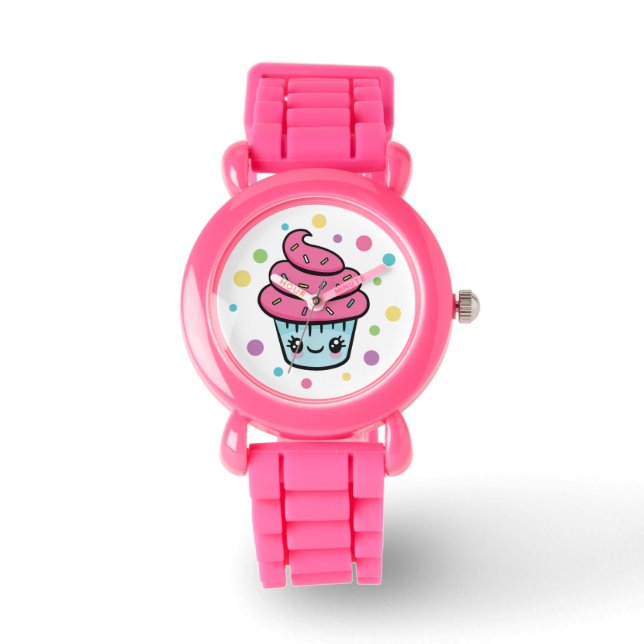 Happy Cupcake Kinder sehen zu Armbanduhr (Vorderseite)