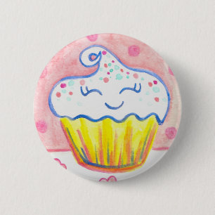 Happy Cupcake Valentine Button Button
