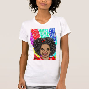 Happy Curls   Digitale Kunst   Afrikanisch-amerika T-Shirt