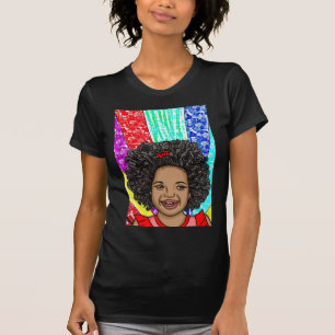 Happy Curls   Digitale Kunst   Afrikanisch-amerika T-Shirt