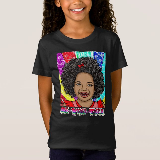 Happy Curls | Digitale Kunst | Afrikanisch-amerika T-Shirt (Vorderseite)