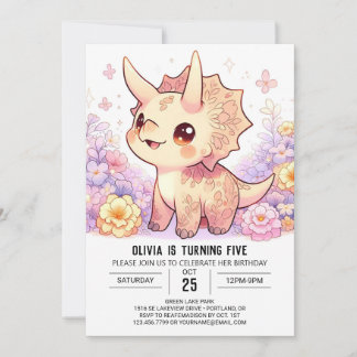 Happy Custom Dinosaur Digital Geburtstag Einladung