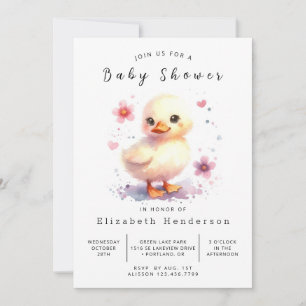 Happy Custom Duck Baby Shower Einladung