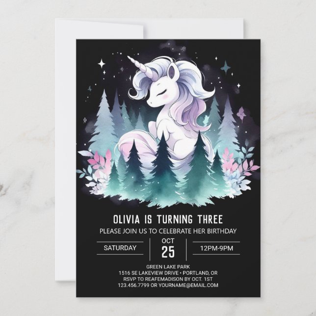 Happy Custom Horse Birthday Einladung (Vorderseite)