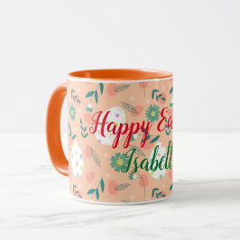 Happy Customize Orange Oaster Egg Tasse