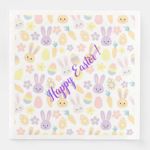 Happy Customize Oster Lila Rabbit Serviette