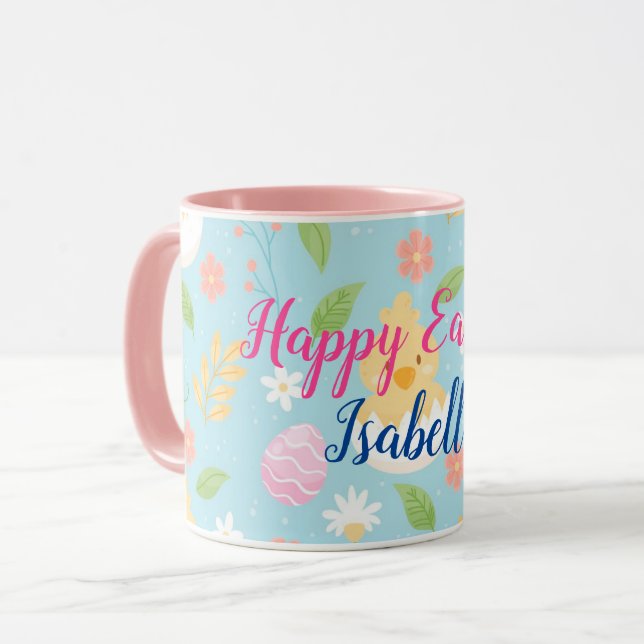 Happy Customize Osterhühnchen Tasse (Vorderseite Links)