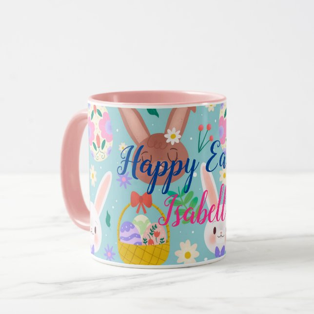 Happy Customize OsterNiedliche Kaninchen Tasse (Vorderseite Links)