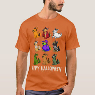 Happy Cute German Shepherd Dog Witch Mummy Hallowe T-Shirt
