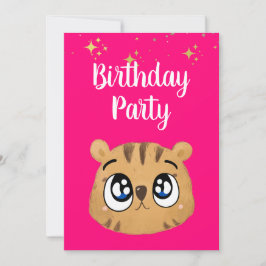 Happy cute little tiger einladung