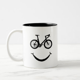 Happy Cycling Bicycle Clipart BikingClipArt Zweifarbige Tasse