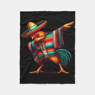 Happy Dabbing Mexican Chicken Cinco De Mayo Lover Fleecedecke