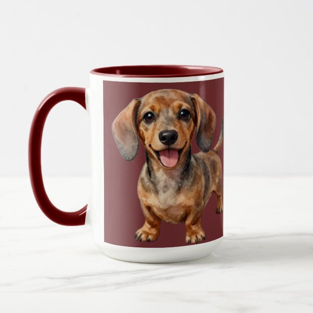Happy Dachshund Puppy Tasse (Links)