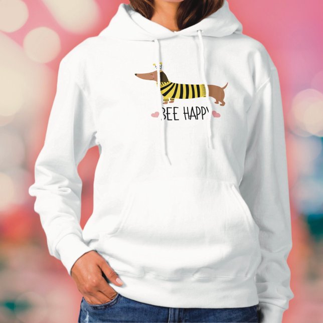 Happy Dackel Bumblebee Hooded Sweatshirt (Von Creator hochgeladen)