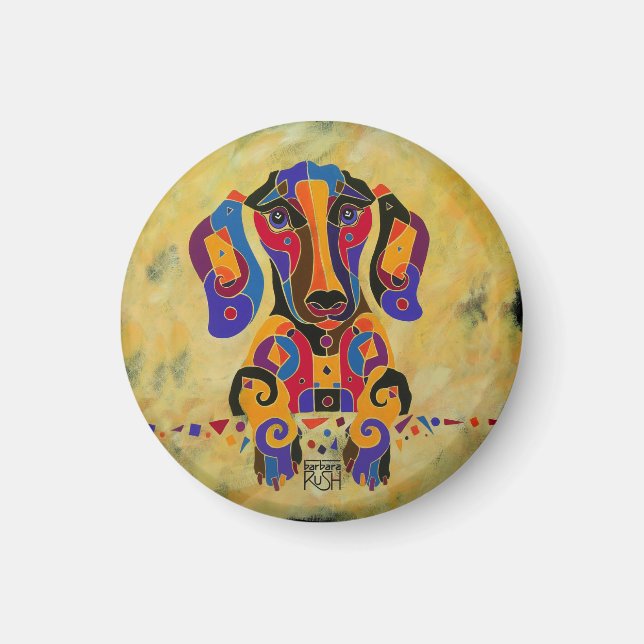 Happy Dackel Magnet (Vorne)