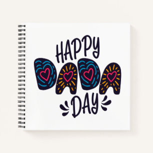 Happy Dada Day Happy Vatertag Notebook Notizbuch