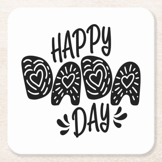 Happy Dada Day Happy Vatertag | UNTERSETZER (Vorderseite)