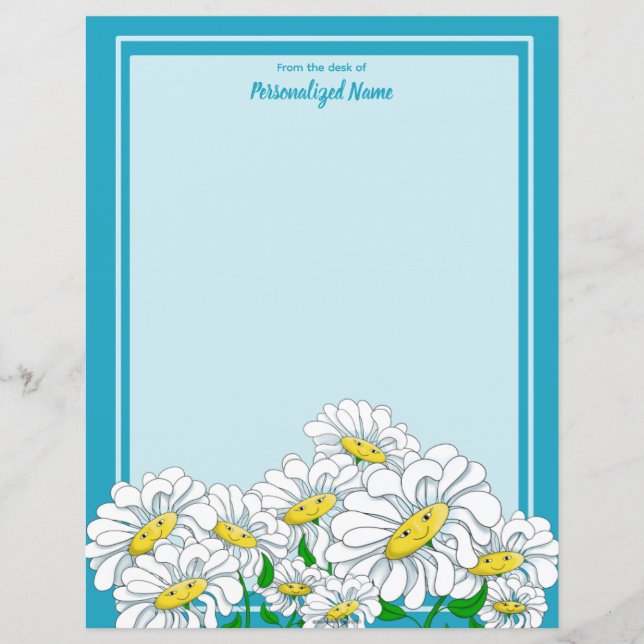 Happy Daisies Blue - Blauer unausgezeichneter Papi (Vorderseite)