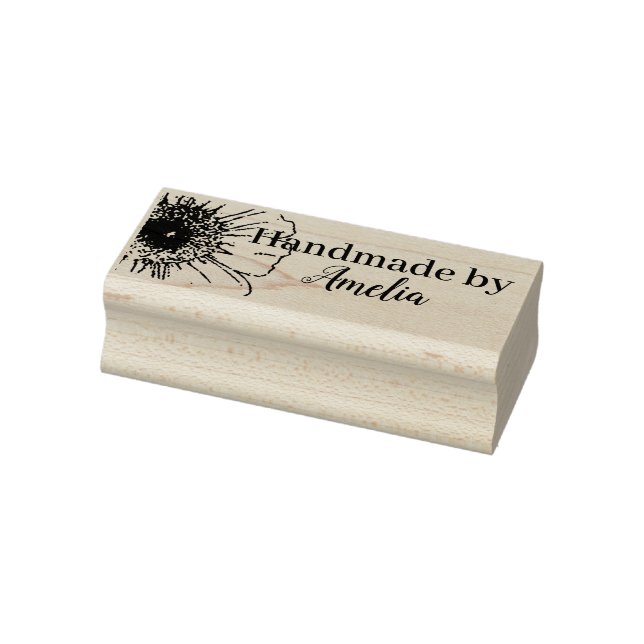 Happy Daisy "Handmade by Gummistempel (Stempel)