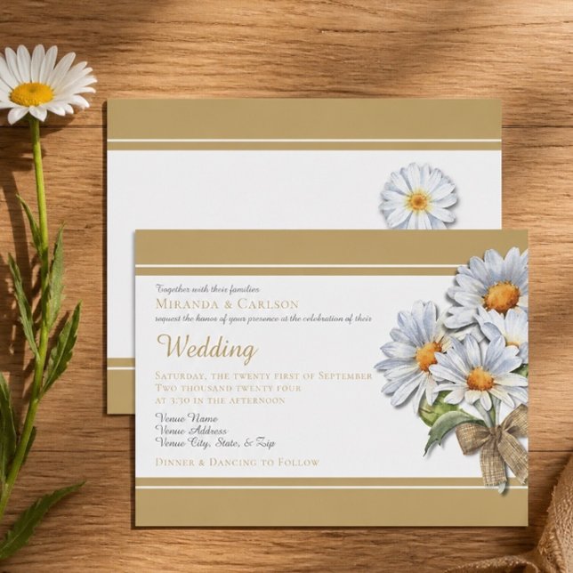 Happy Daisy Wedding Einladung (Von Creator hochgeladen)