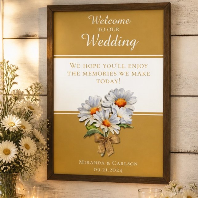 Happy Daisy Wedding Welcome Poster (Von Creator hochgeladen)