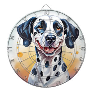 Happy Dalmatiner Dog Pet Dartscheibe