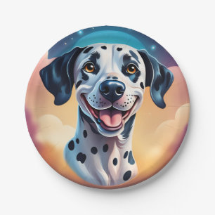 Happy Dalmatiner Dog Pet Wham-O Frisbee Pappteller