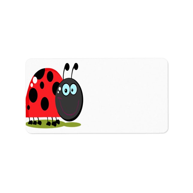 Happy-Dame-Bube Adressaufkleber (Vorne)