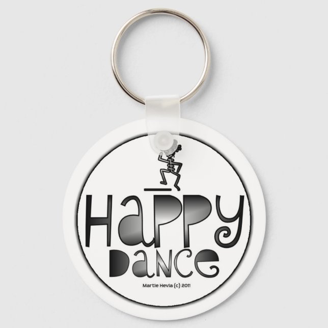 Happy Dance - Ein positives Wort Schlüsselanhänger (Vorderseite)