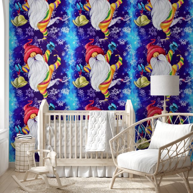 Happy Dancer Gnome mit Glocken Weihnachten Tapete (Kinder)