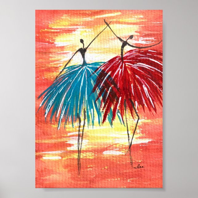 Happy Dancers 12x18 Premium Leinwand Gloss Poster (Vorne)