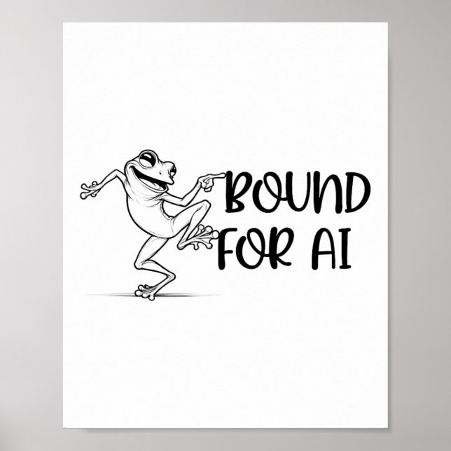 Happy Dancing Frog Ai Artificial Intelligence Deve Poster (Vorne)