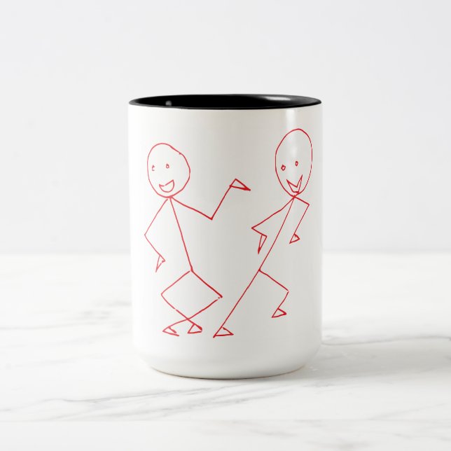 Happy Dancing Stickman Tasse (Mittel)