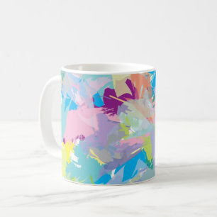 Happy Day Abstrakt Art Moderne Farben Kaffeetasse
