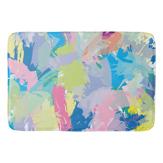 Happy Day Abstrakt Art Moderne Moderne Moderne Badematte (Vorderseite)