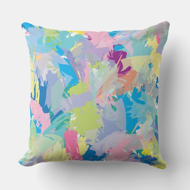 Happy Day Abstrakt Art Moderne, stilvoll und einzi Kissen (Vorderseite)