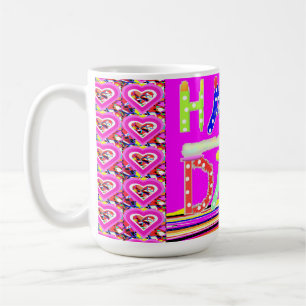 Happy Day Art Design Zucker Bonbons brüchige Farbe Kaffeetasse