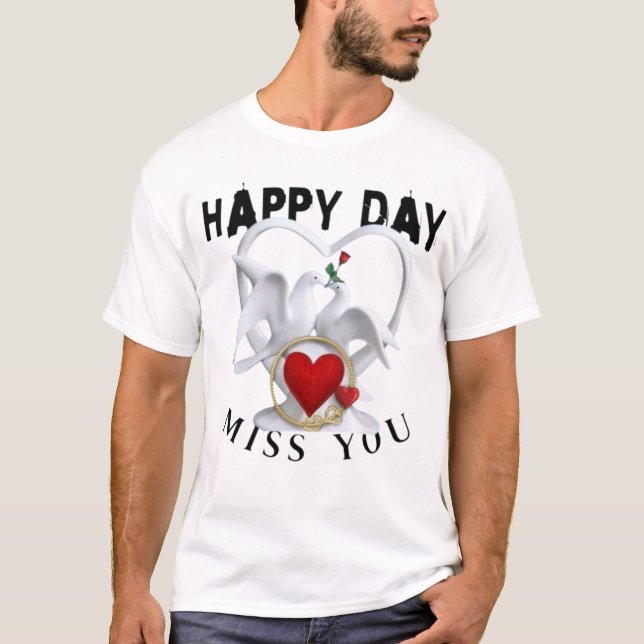 "Happy Day Celebration Design T-Shirt (Vorderseite)