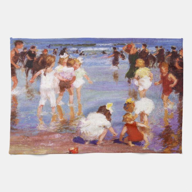 Happy Days am Strand Geschirrtuch (Horizontal)