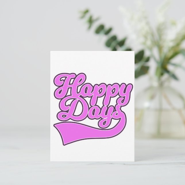 Happy Days Feiertagspostkarte (Stehend Vorderseite)