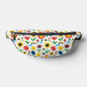 Happy Days - Fröhliche Blume und Freundschaftsmust Bauchtasche