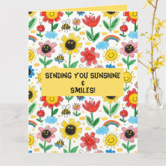 Happy Days - Fröhliche Blume und Freundschaftsmust Karte