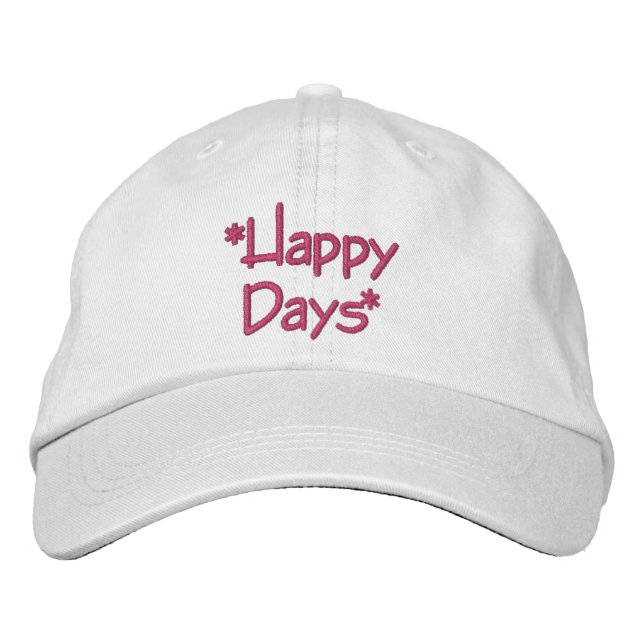 Happy Days Hat Bestickte Baseballkappe (Vorderseite)