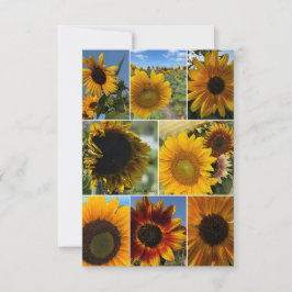 Happy Days - SonnenblumenCollage Mitteilungskarte