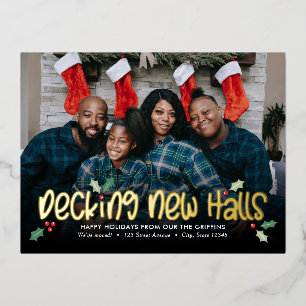 Happy Decke FOIL Just Moved Holiday Postcard Folien Feiertagspostkarte