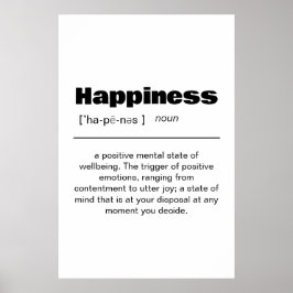 Happy Definition Poster - Inspirationswand A