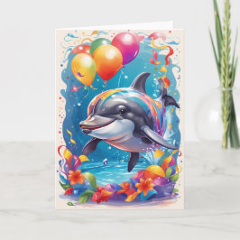 Happy Delphin lächeln und feiern | Karte