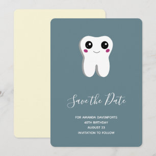 Happy Dental Tooth lächeln Niedlich Save The Date