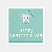Happy Dentist's Day White Text aquamarin